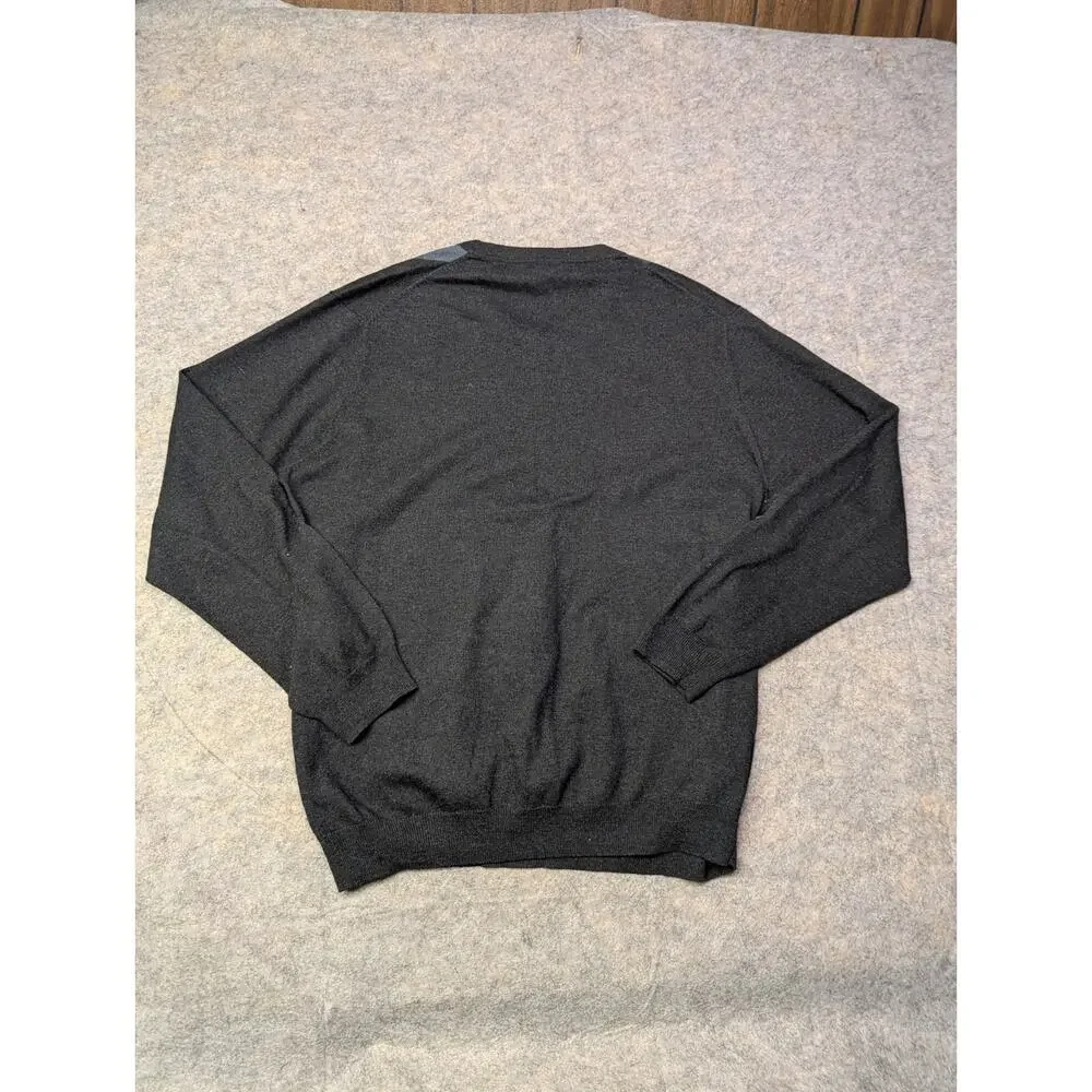 Sebastian Cooper Sweater Men Large Blue Cashmere Cotton Argyle Diamond Pullover